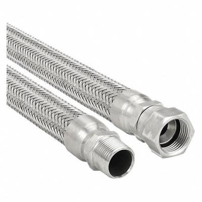 China SS+EPDM+Copper 316L Stainless Steel Bellows Steel Wire Braided Mesh High Temperature And High To Pressure Chuck Metal Hose Explosion Proof for sale