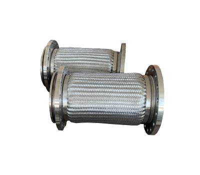 China Joining Hose Lines Stainless Steel Wire Braiding Flexible Hose Flange Connection Flanged Braided Hose for sale