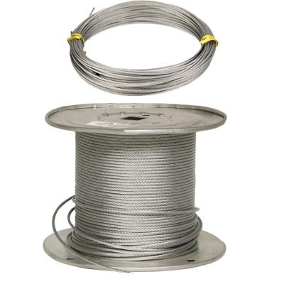 China Crane Aisi 316 6mm Stainless Steel PC Wire Rope with 1x7 for sale