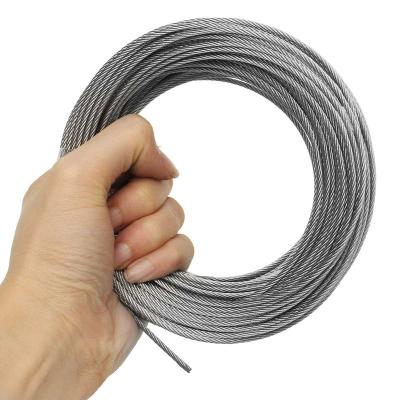 China Stable Strength Wholesale Tensile Steel Wire Plastic Coated Fishing Line Soft Steel Wire 2.5mm Wire Rope For Combination Lock for sale