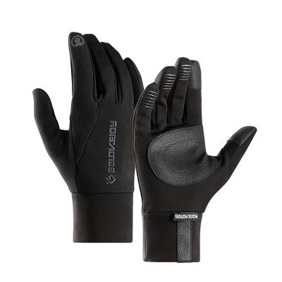 China TWILL Sports Gloves Winter Warm Outdoor Riding Windproof Waterproof With Velvet Anti-Slip Nylon Gloves for sale