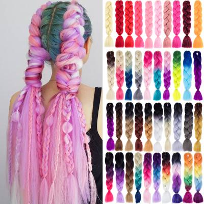 China Fashion Color Gradient Braid Hair Wigs Chemical Fiber Synthetic Individual Big Braids 24inch Jumbo Braid Ansaifashipin (Xuchang) for sale