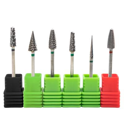 China Nail Art Beauty 2022 Professional Silver Tungsten Nail Drill Bits Multi Shape Carbide To Remove Foe Salon Use Nail Gel Polish Drill Bits 6pcs for sale