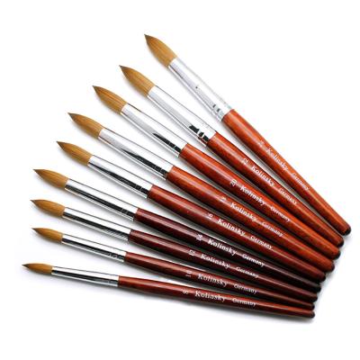 China Acrylic Nail Brush Kolinksy Nail Brush 2021 Pure Kolinsky Hair Makeup Hot-selling Nail Art Brush With Acrylic Wood Handle For Nail Manicure With Custom Logo for sale