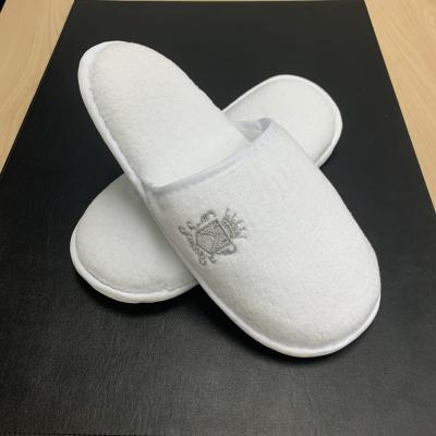 China CUSHIONING Disposable Velvet Terry PVC Hotel Slipper Quality Hotel Amenities for sale