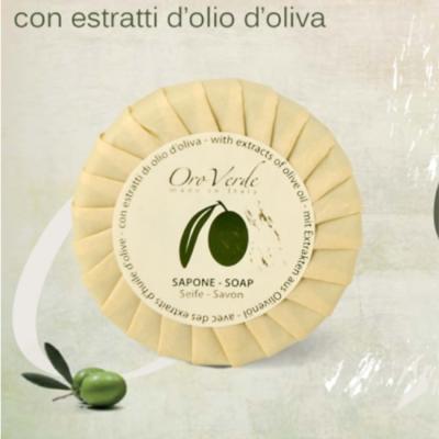 China Olive Oil Soap 30g Amenities Base Cleaning Organic Golden Luxury Toilet Soap Eco-friendly for sale