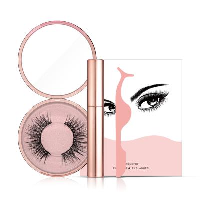 China Magnet Eyeliner False Eyelashes Accessories Five Thick Magnetic Liquid False Eyelash Set for sale