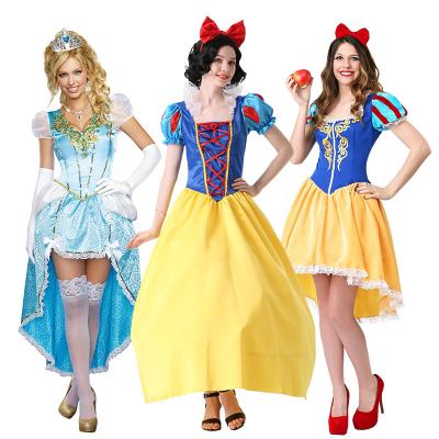 China Cosplay Snow White Women Washable Dress For Stage Costume Uniform Halloween Game Princess Performance Cosplay Costume for sale