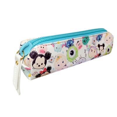 China Best Selling Disney Cartoon Portable Cloth Materia Pen Bag Cosmetic Case Pencil Bag Waterproof For Kids Character Stationery for sale