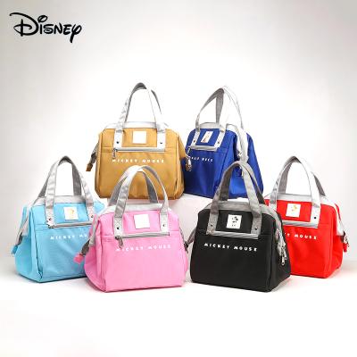 China Fashion Disney Mickey Portable Lunch Bag With Thermal Aluminum Foil Inside Washable Large Capacity Lunch Bag Office Dinner Bag for sale