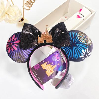 China Movie & Disney TV Hair Bow Headband COSTUME Cosplay Plush Toy Adult Children Mikey Mouse Ear Headband Castle Party Gift for sale