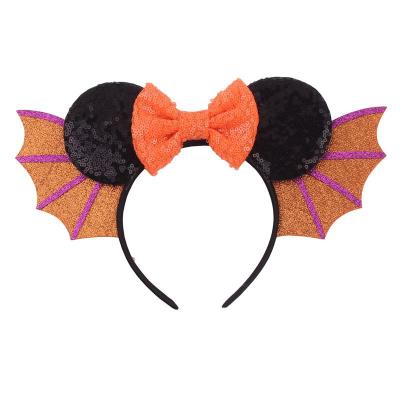 China Decorate Halloween Bat Wings Headband For Girls And Women Cosplay Party With Mixed Color Headband for sale