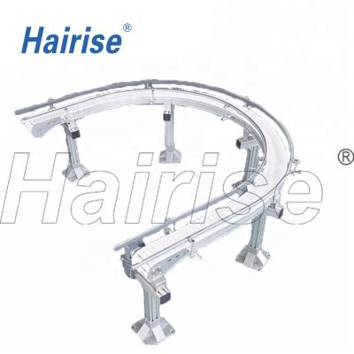 China Hairise103 Oil Resistant Flexible Plastic Chain Conveyor Systems With Horizontal Beam Aluminum Clearances for sale