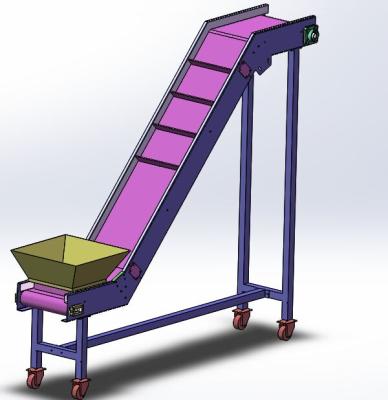 China Hairise Elevator Heat Resistant Elevator Size Z Clamped Belt Chute Conveyor for sale