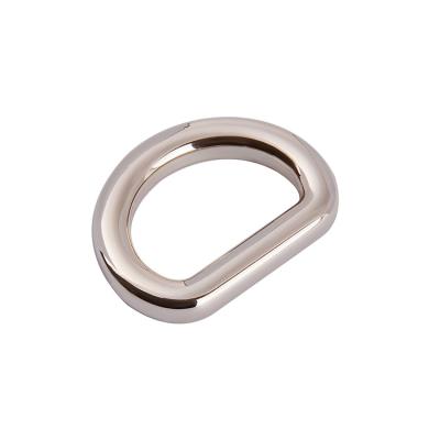 China Eco-friendly Heavy Duty Custom Non Welded Metal Plated Universal Zinc Alloy Thick D Ring For Crafts Clip And Lanyard for sale