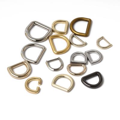 China Eco-Friendly Custom Printed Industry Heavy Duty Unwelded Zinc Alloy General D Hook Buckles Multicolor Custom Thick Metal D-ring Hardware for sale