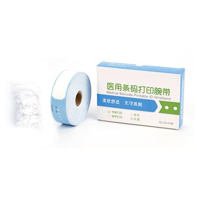 China Waterproof Universal Printer Waterproof Silicon Paper Labels Infant Medical Hospital Can Written Wristbands for sale