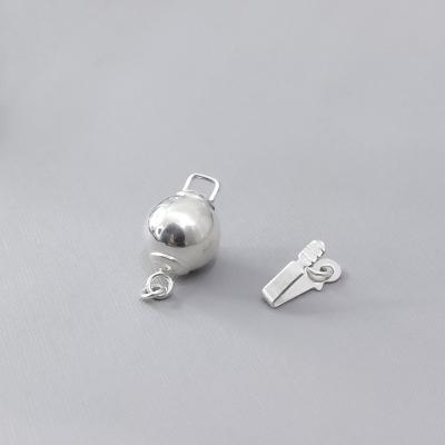 China Jewelry Making S925 Sterling Silver Lantern Buckle Pearl Ball Buckle Bracelet Necklace DIY Buckle Accessories for sale