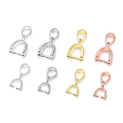 China Jewelry Making 100% Real 925 Sterling Silver Fashion Pinch Bail Clasps&Pendant for DIY Jade Pendant Jewelry Making for sale