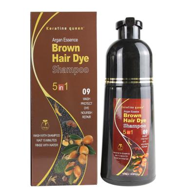 China Dark Brown Color Keratin Treatment Organic Herbal Shampoo Private Label Hair Dye Replenishing Professional Salon For Natural Hair for sale