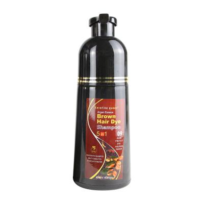 China Home Sale 5 Hot Hair Dye 2021 in 1 Black White Color Natural Shampoo Hair Dye Hair Dye To Blacken Brown Shampoo for sale