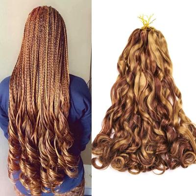 China New Fashion Loose Design Julianna 24Inch 75G 150G Wavy Wave Spiral Braiding Hair Synthetic Curly Braiding Loose Wave for sale