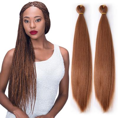 China Wholesale Julianna Quality Bone Straight 22 Wine Color Long Short Shinning Straight Hair Brown Silky Bone Braiding Synthetic Extensions for sale