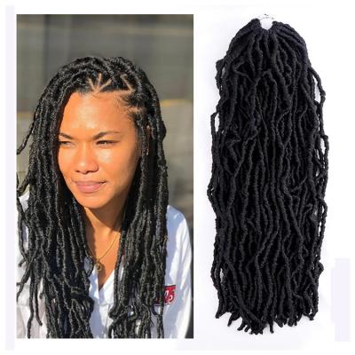 China Kanekalon Fiber Julianna Synthetic 24Inch 110Gram 20Strands Gypsy Locs Soft Textured Location Extensions Soft Crochet Locs For Black Woman for sale