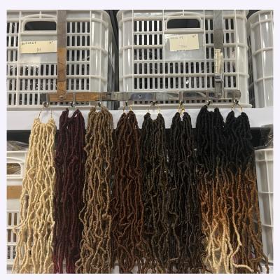 China Good Quality 18 Inch 21Strands 85Gram Cheap Red Easy Kanekalon Fiber Julianna Wholesale To Black Crochet Soft Faux Locs Locs for sale