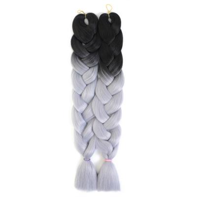 China Premium Synthetic Hair 32Inch 165g High Temperature Fiber Synthetic Hair Braids Ombre Braiding Extensions Ultra Two Color Ombre Jumbo Braiding Hair for sale