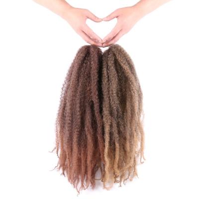 China Itch Free Kanekalon Ombre Two Tone Colored Afro Kinky Marley Braids Hair Black Colors Synthetic Extension Braiding Braid Hair for sale