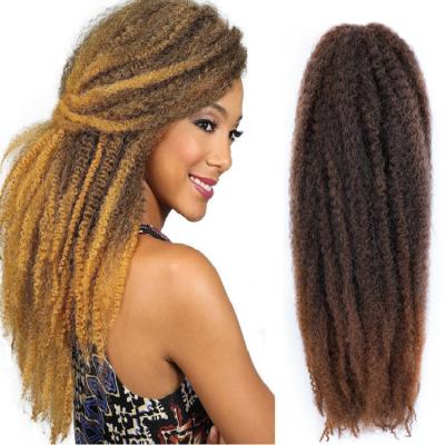 China KANEKALON FIBER 100% Ombre Colors Afro Curly Cuban Twist Braids 18inch 60g Kanekalon Black Afro Curly Marley Hair Extension for sale