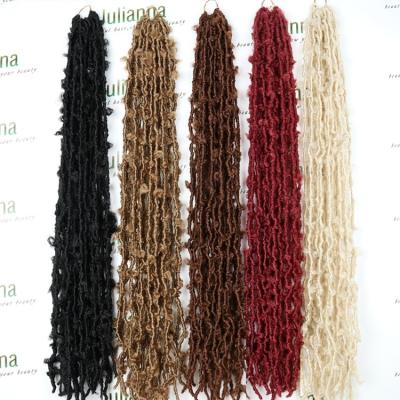 China Distressed Locs Crochet Hair Julianna Pre Looped Crochet Hair Distressed Faux Locs Crochet Hair Braid Distressed Locs Hair Ombre Locs for sale