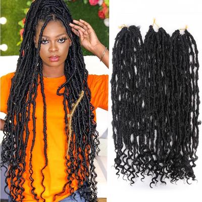 China Goddess Ends Julianna Wholesale Distressed Locs Distressed Curly Faux Locs With Distressed Faux Locs 10 Inch 18 Inch Crochet Hair Locs for sale