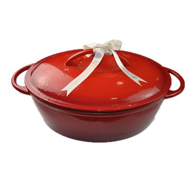 China Durable Cast Iron Enamel Rust Resistant Dutch Oven for sale