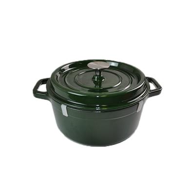 China Sustainable Eco-Friendly Cookware 22/24/26 Cm Non-Stick Enameled Dutch Pot Oven Cast Iron Dutch Cassers With Lid Soup&Stock Pots For Home Cooking for sale