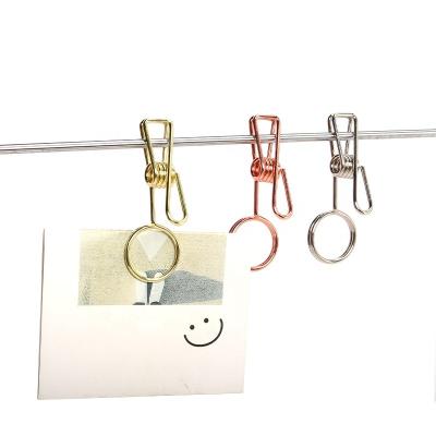 China Party Decorations Stainless Steel Wire Note Clips Hanging Type Note Note Clips Photo Clips for sale