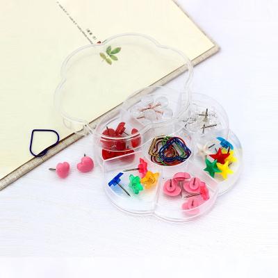 China Desk / Stationary Office Supply Set Cute Push Pins Like Shape Paper Clips for sale