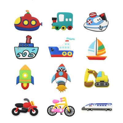 China Custom Transportation Tool Vehicles Designs Fridge Magnets Soft PVC Fridge Stickers for sale