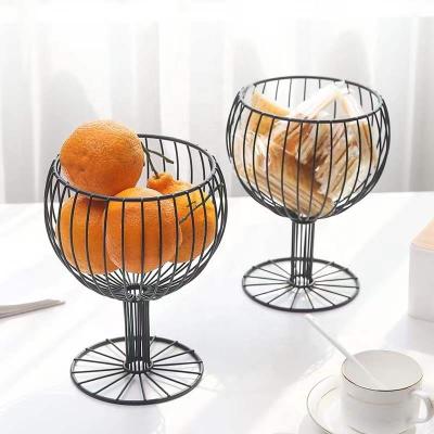 China Viable modern simple wine cupular fruit basket for living room snack fruit basket for sale