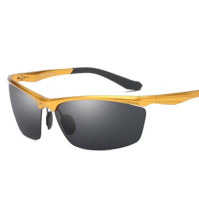 China Sports Sunglasses 2021 New Aluminum Frame OEM Polarized Sports Sunglasses For Men for sale