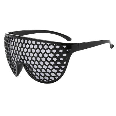 China Oversized Pinhole Sunglasses Glasses New Care Products Pinhole Glass Sunglasses for sale