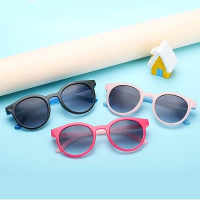 China DHK1523 Cheap Anti UV400 Plastic Sunglasses Round Fashion Sunglasses For Children 2021 Kids Sun Glass for sale