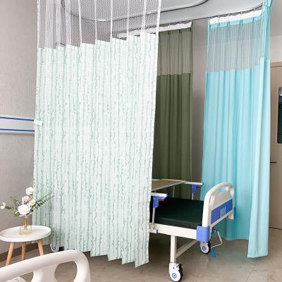 China Custom Blackout Printed Materials Antibacterial Fire Retardant Disposable Medical Clinic Hospital Curtains for sale