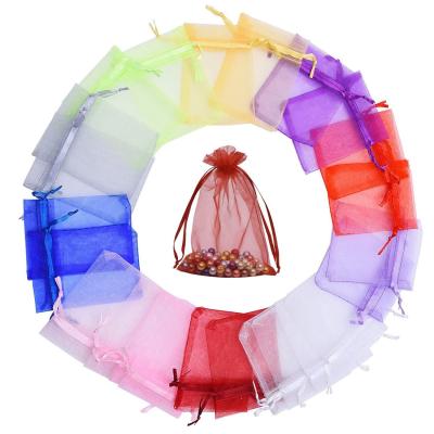 China Recyclable Organza Drawstring Jewelry Candy Gift Packaging Bag For Wedding for sale