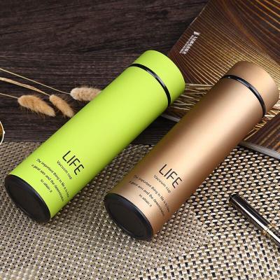 China Sustainable Double Wall Stainless Steel Vacuum Flask Promotional Bottle for sale