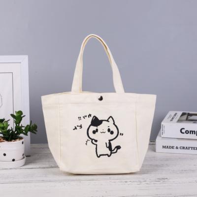 China Wholesale Woman Sublimation Handled Bag Blanks Canvas Tote Canvas Tote Bag Organic Cotton for sale