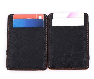 China Custom Slim Magic Leather Credit Card Wallet, Credit and ID Case Holder, Supplier PU Leather Wallet Card Holder for sale