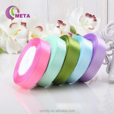 China Eco Fridendly Factory Supplier Polyester Double Sided Satin Ribbon For Package for sale