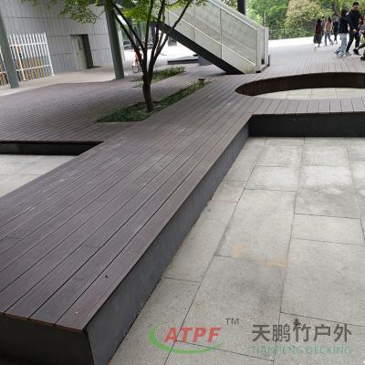 China Decking de bambú compactado de bambú sólido y carbonizado plano en venta